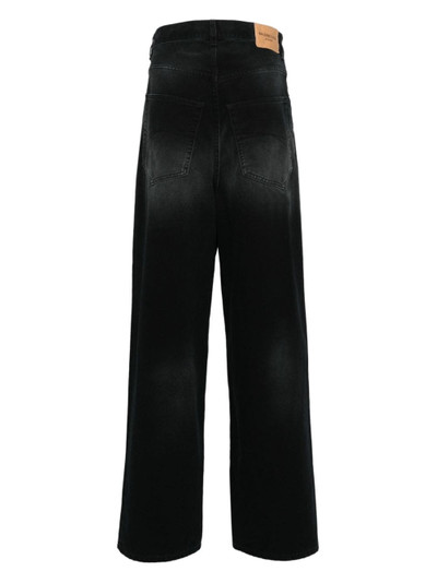 BALENCIAGA Denim Size Sticker mid-rise wide-leg jeans outlook