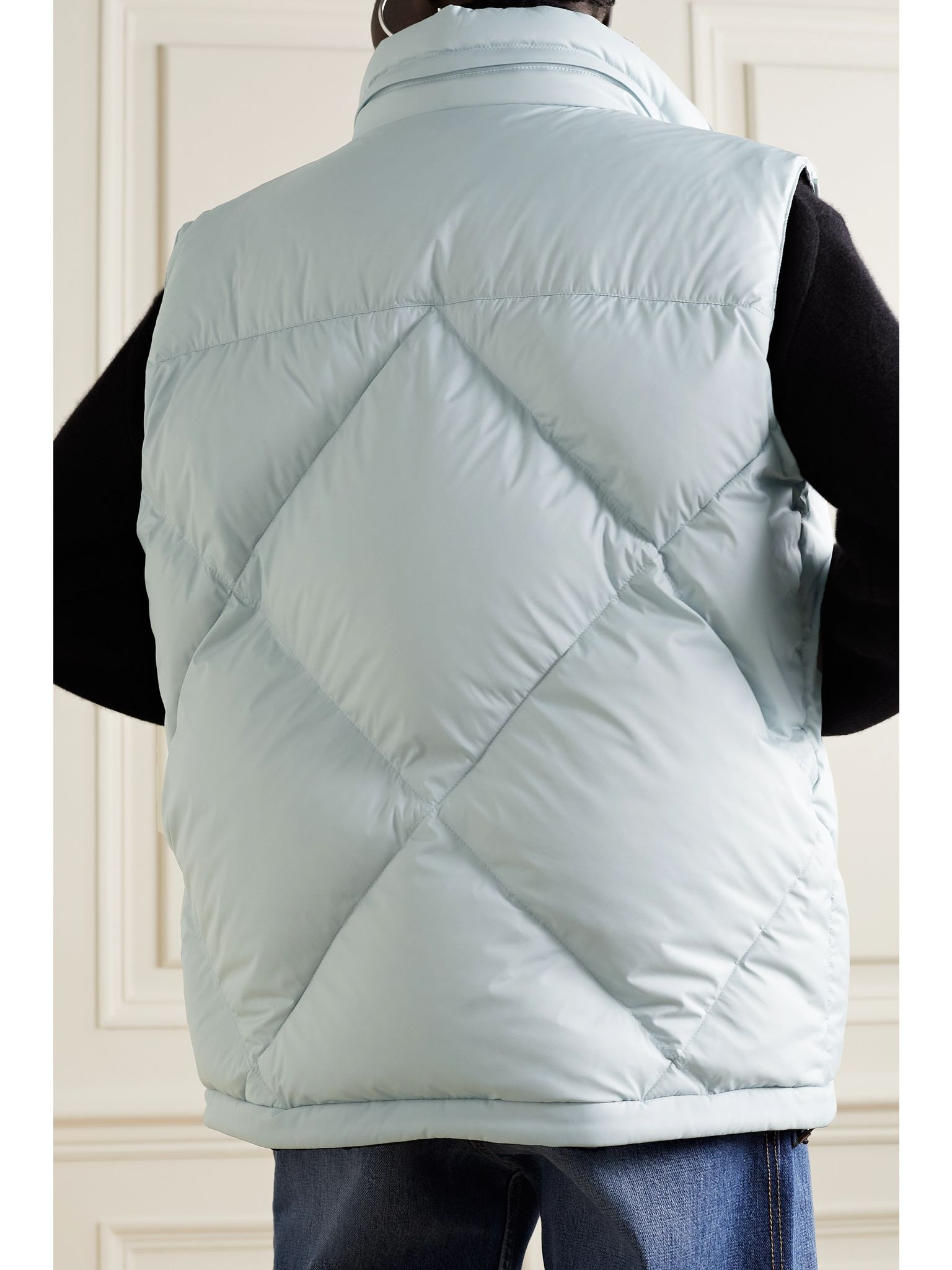 Silas reversible hooded quilted shell down gilet Blue - 4