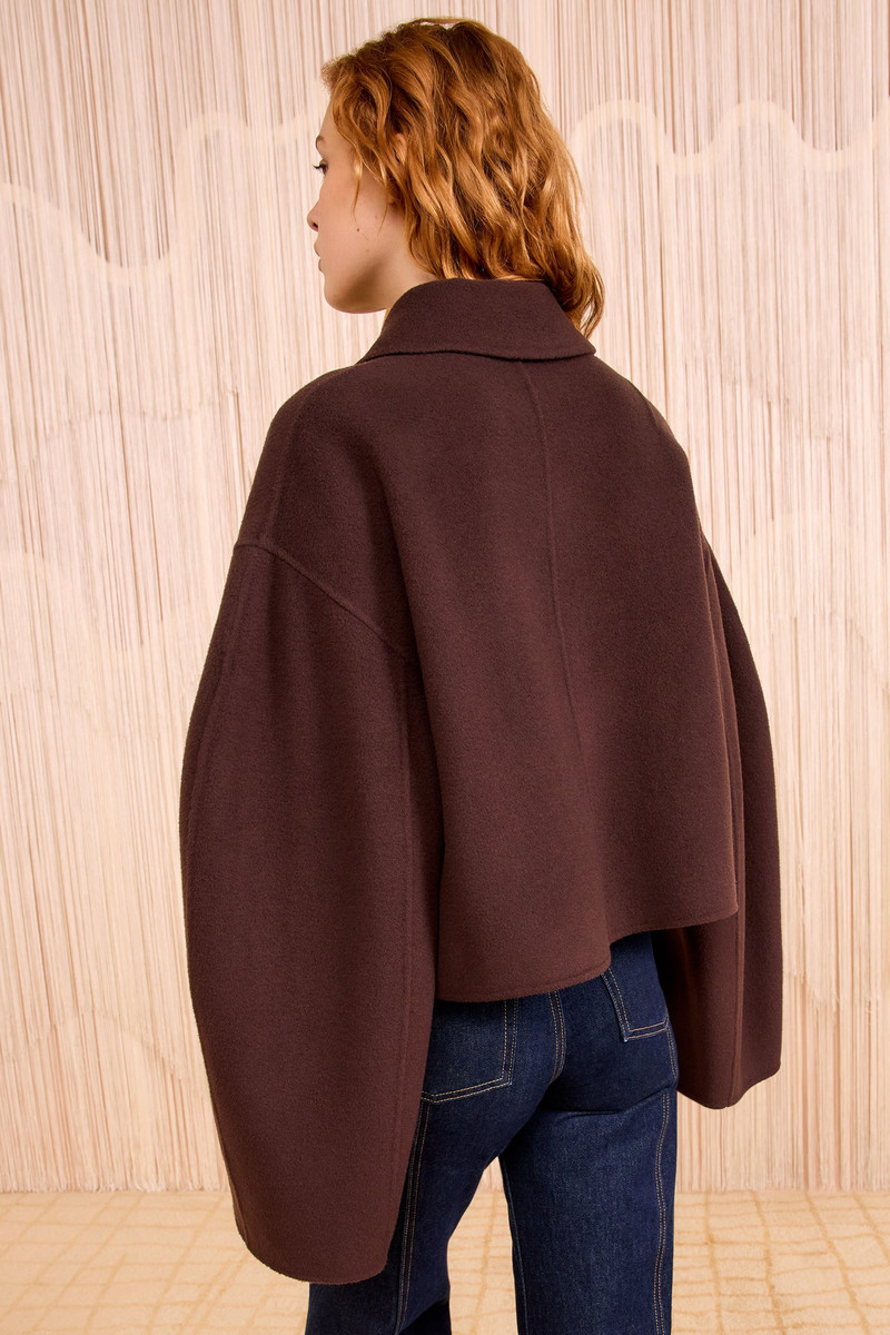 Marta Double Faced Wool Cropped Coat 4
