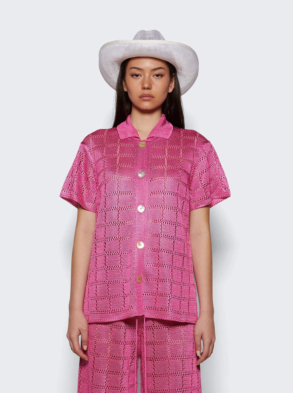 Short Sleeve Patchwork Shirt Hibiscus - 2