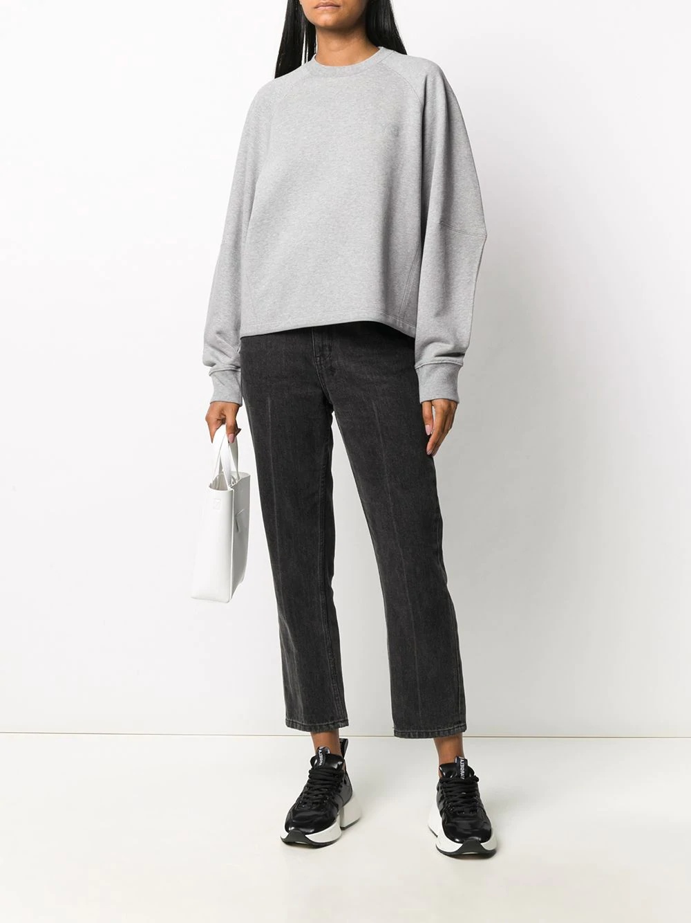 plain crew neck sweatshirt  - 2