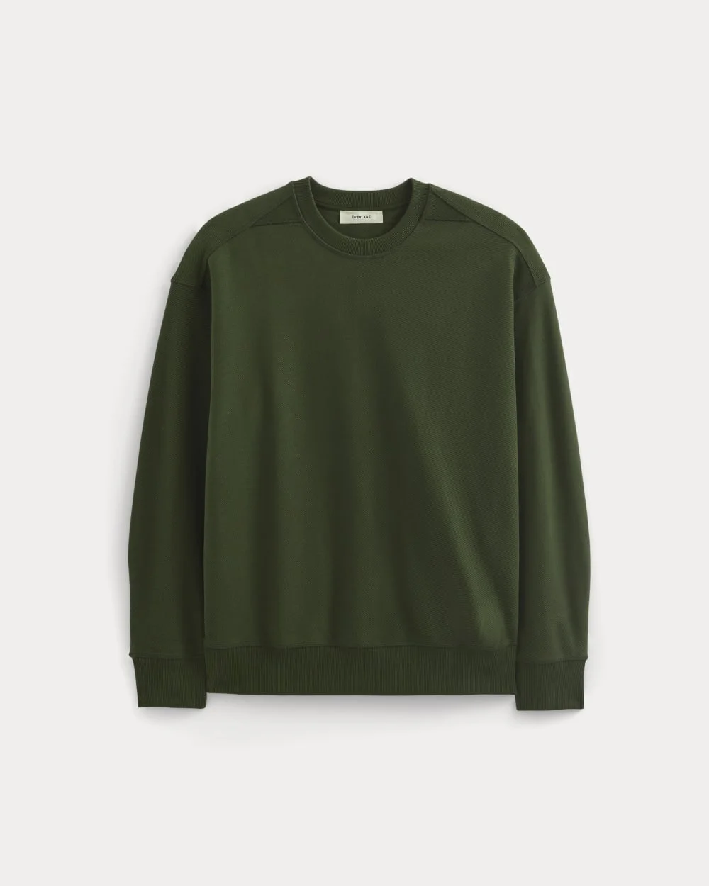 TWILL TERRY JACQUARD CREW SWEATSHIRT - 1