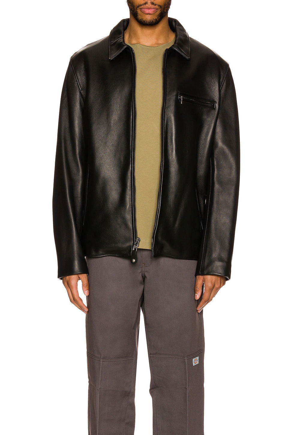 Collar Lamb Leather Jacket - 3