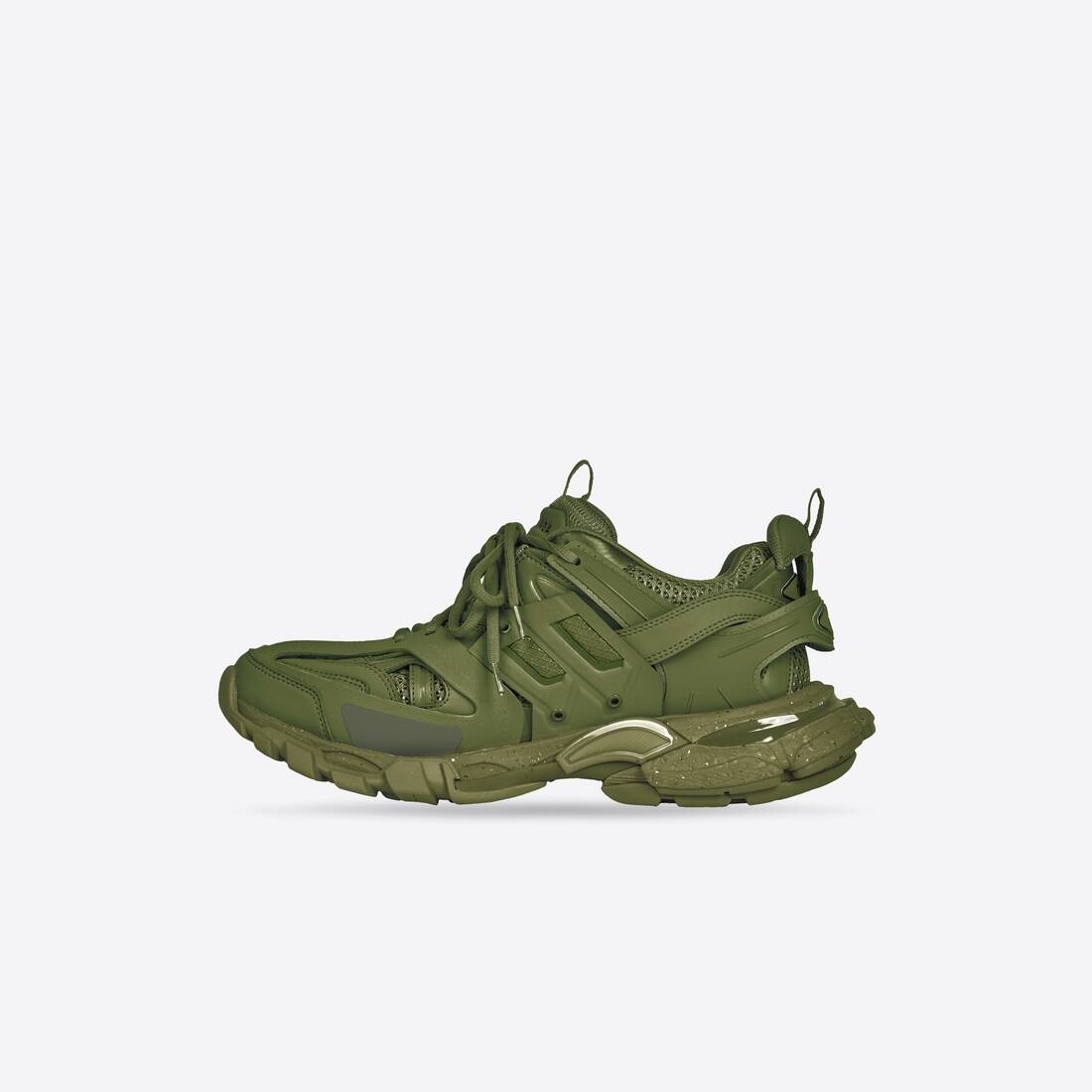 Men's Track Sneaker Recycled Sole in Kaki Green - 4