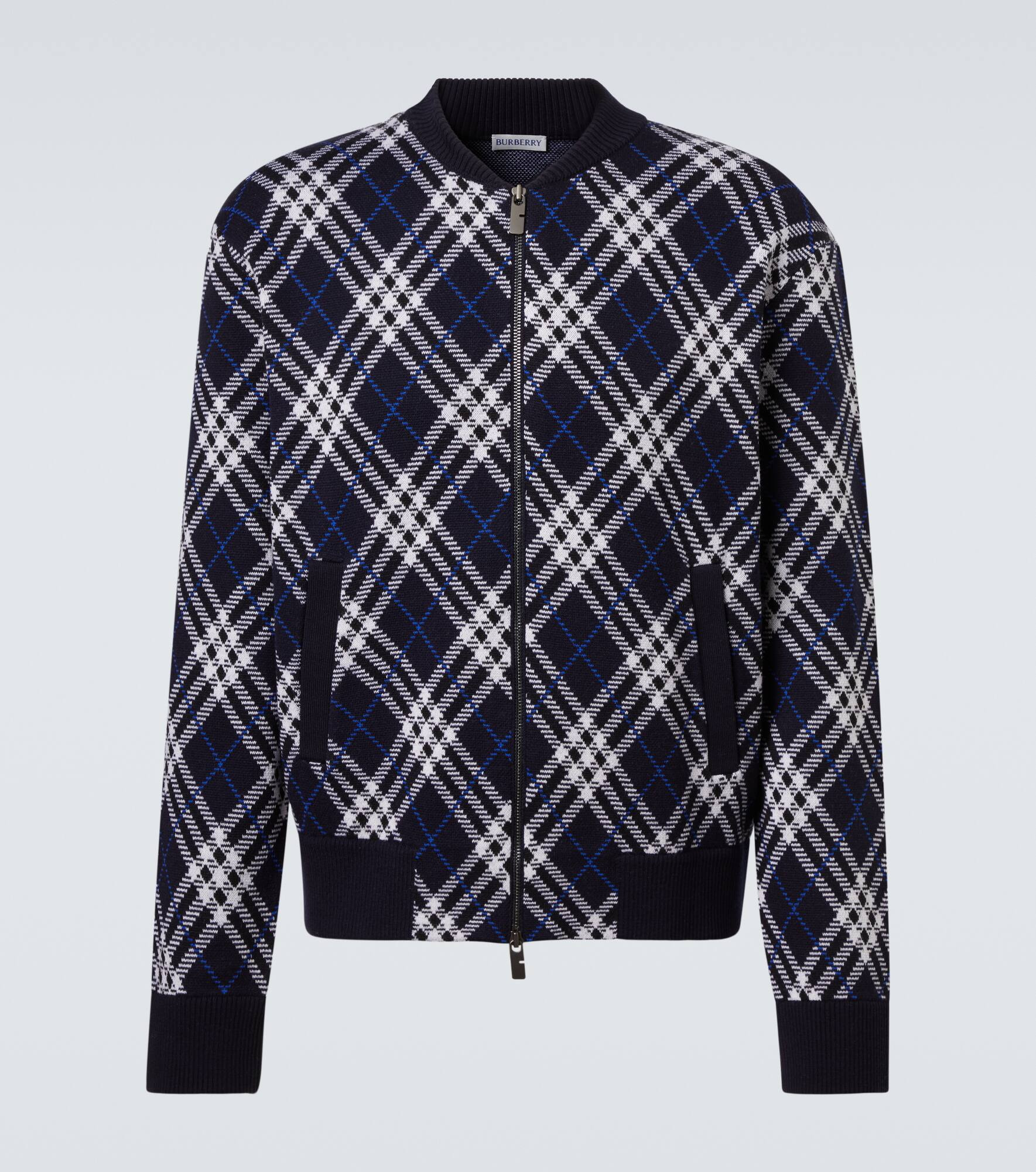 Burberry Check wool-blend blouson - 1