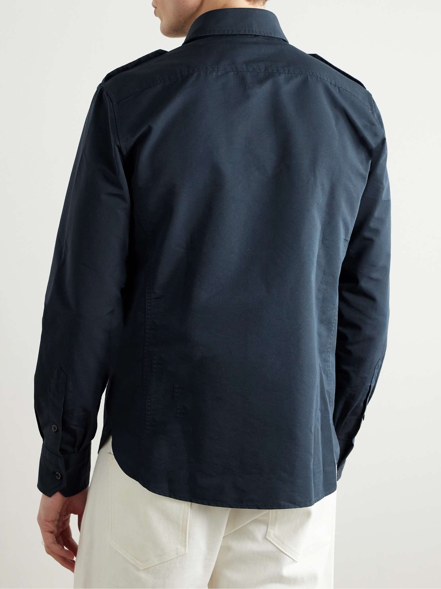 Cotton and Silk-Blend Poplin Shirt - 4