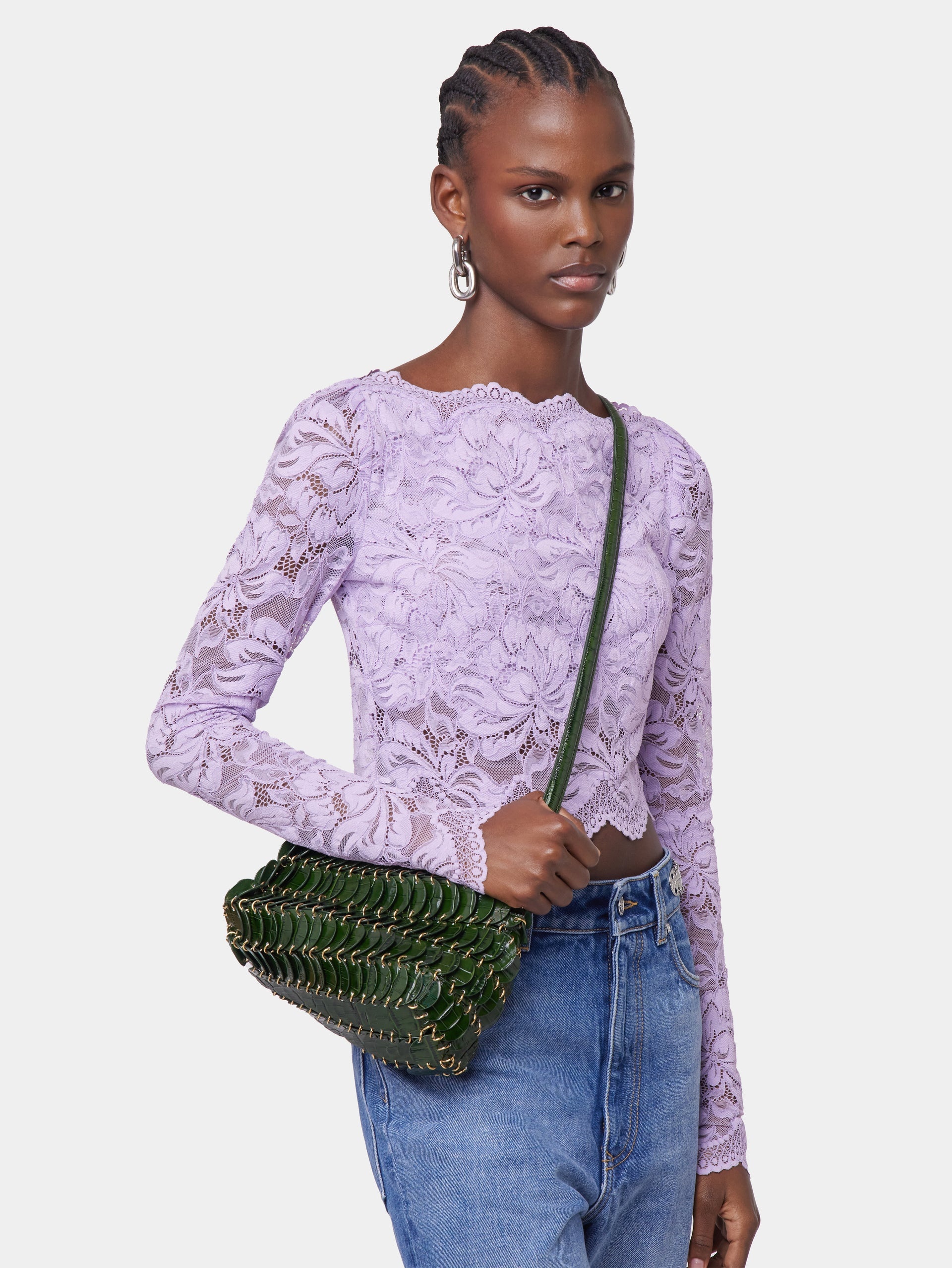 GREEN CROSSBODY PACO LEATHER BAG - 3