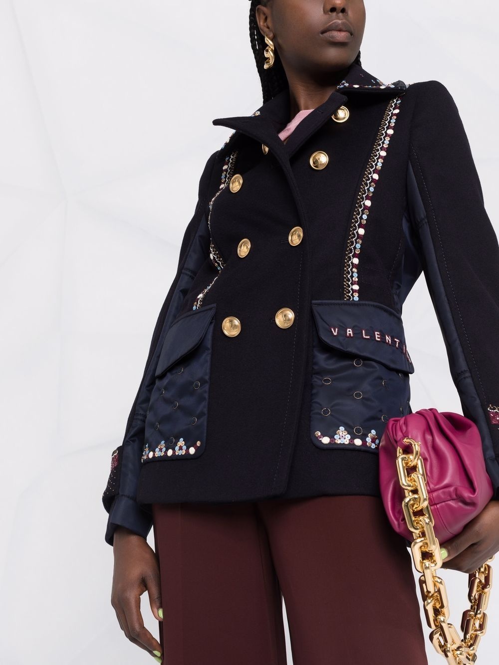 double-breasted embellished jacket - 5