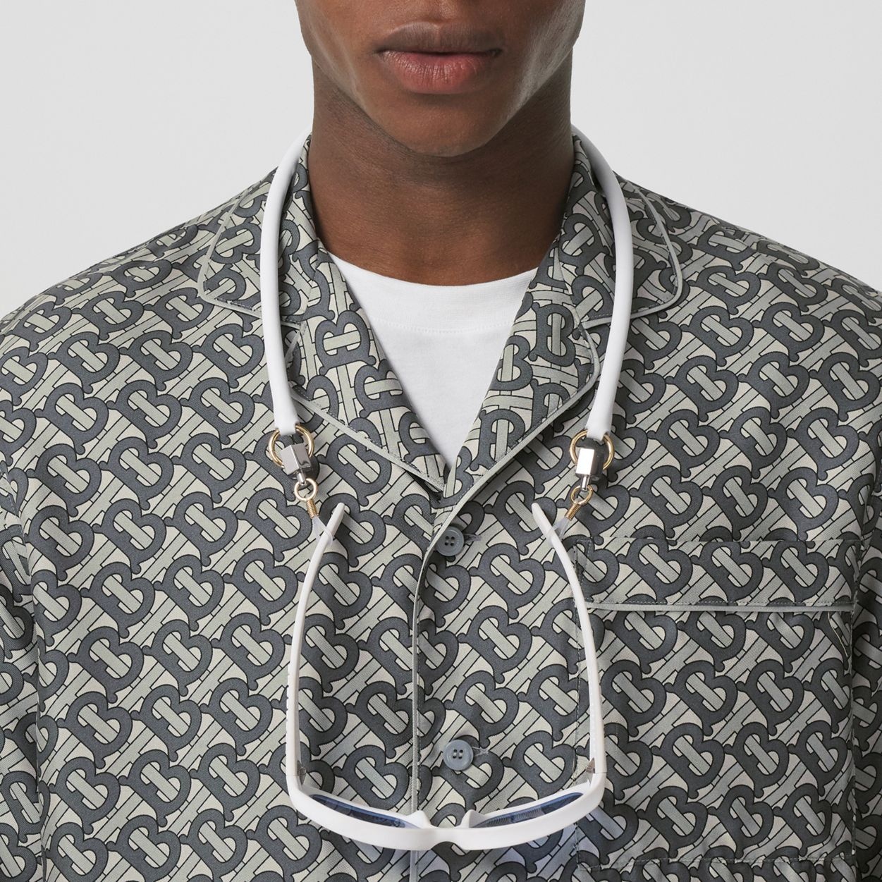 Metallic Detail Leather Eyewear Lanyard - 8