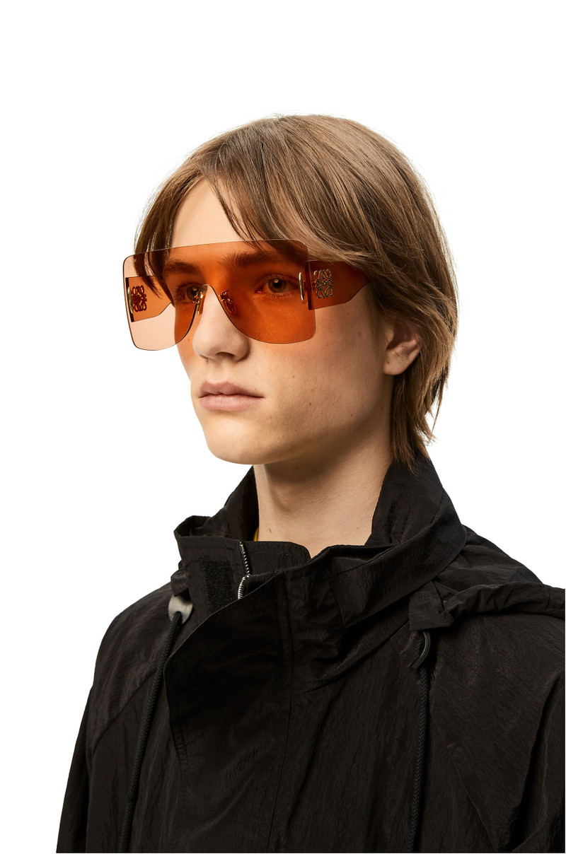 Loewe Rectangular mask sunglasses in nylon outlook