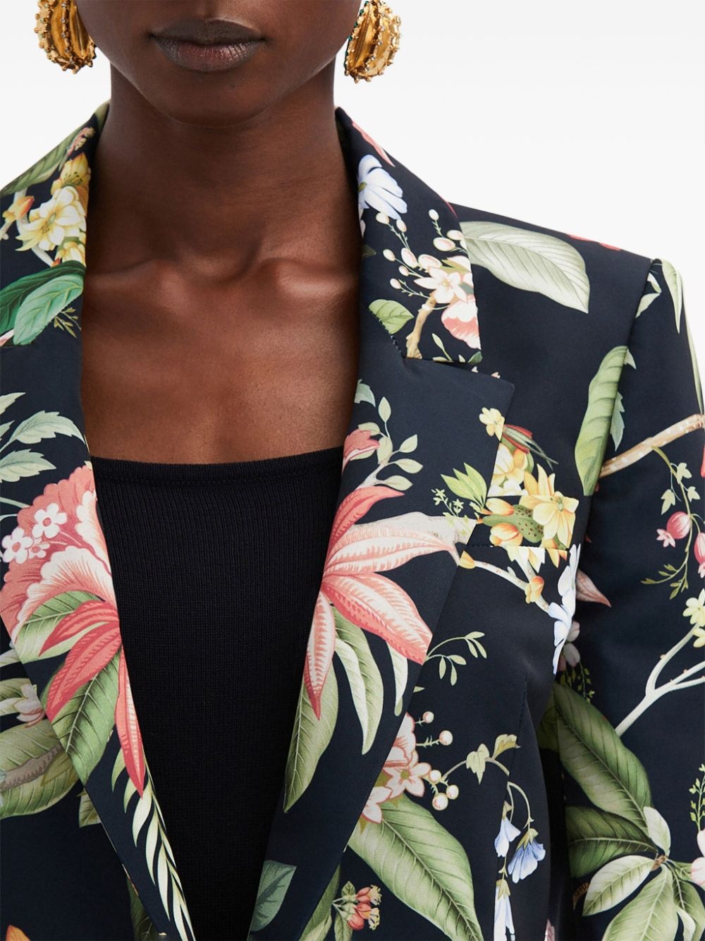 Flora & Fauna Faille blazer - 5