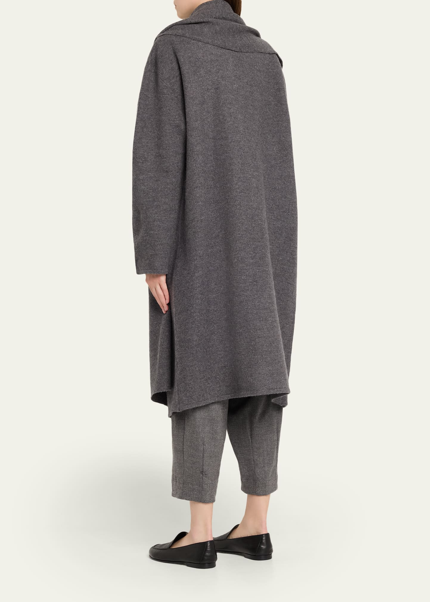 Wool Cloak Sweater Coat - 3