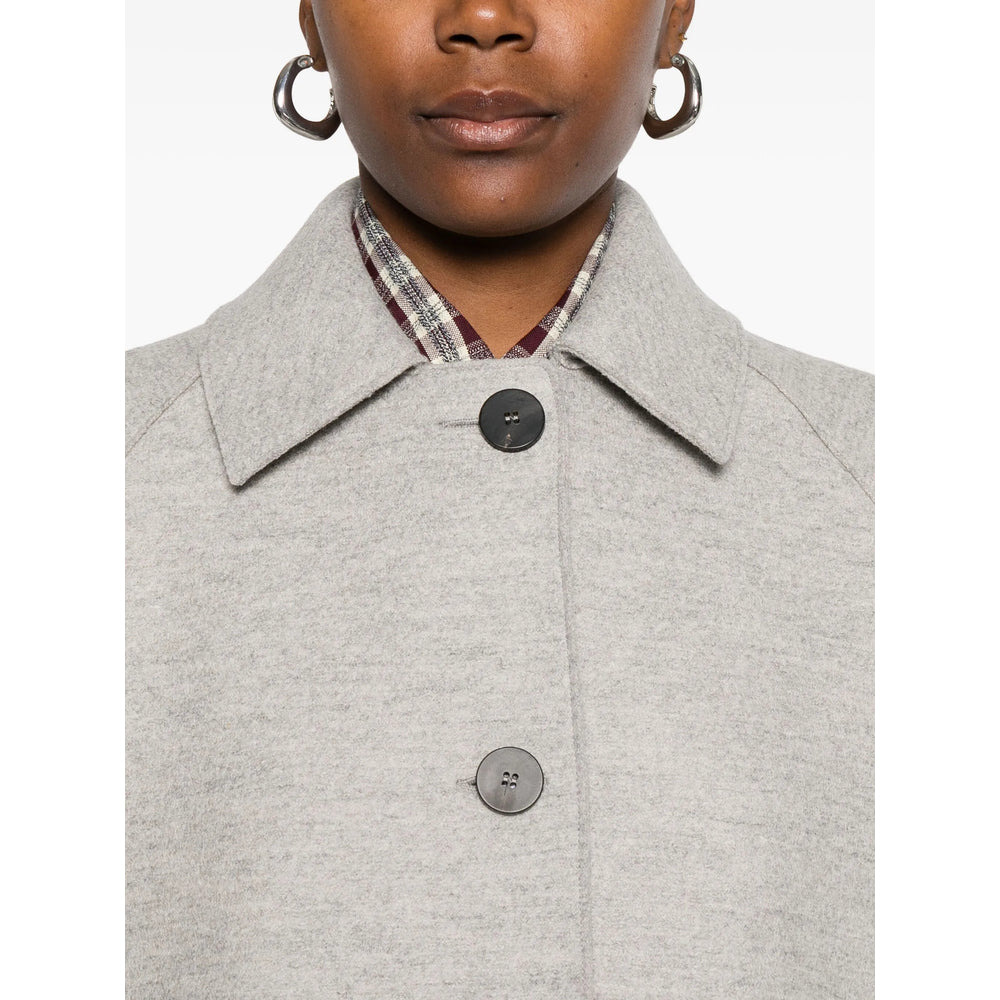 Harris Wharf London Neutrals Coats - Single Breasted Coats Women - 3