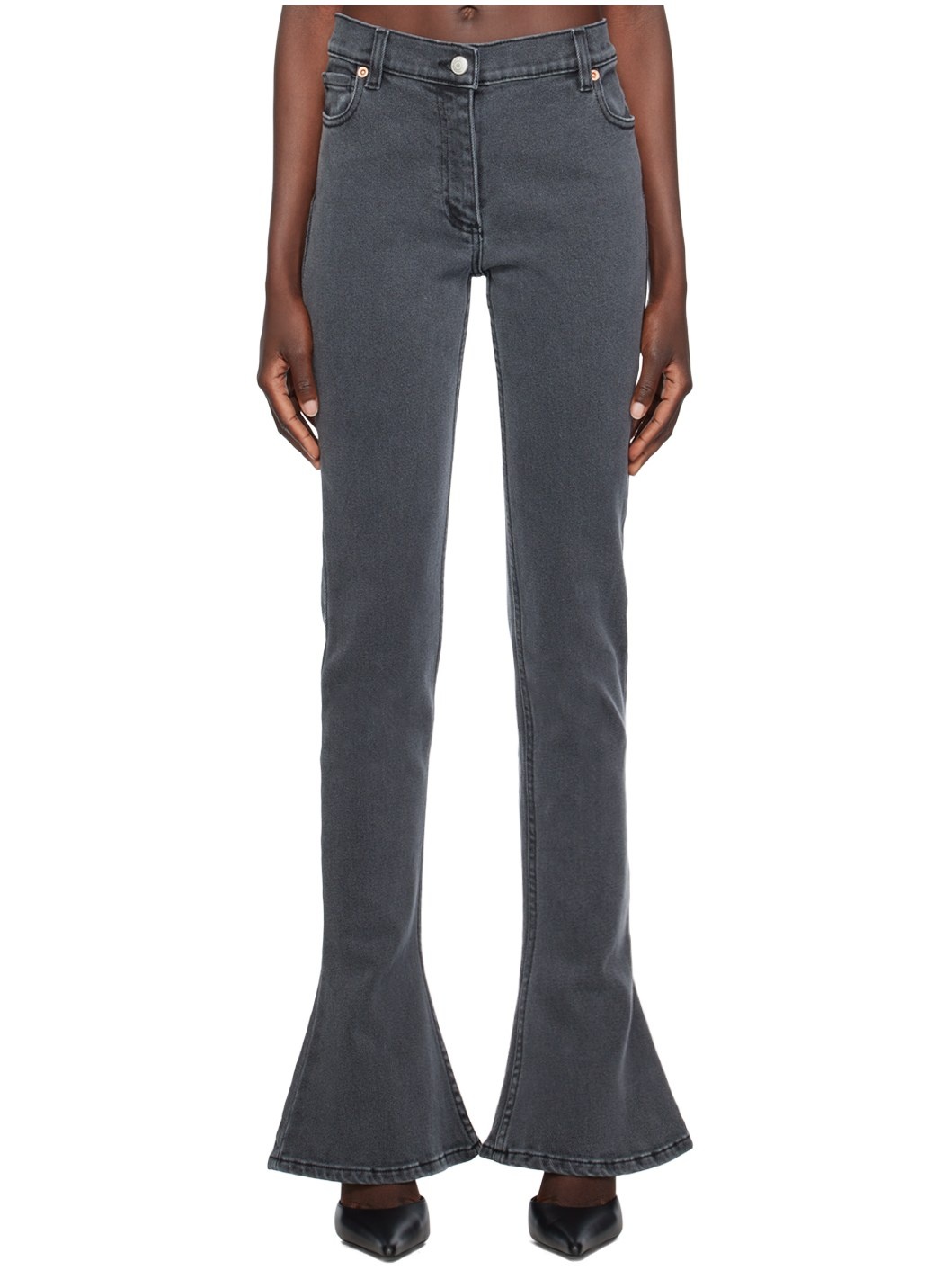 Gray Flare Jeans - 1