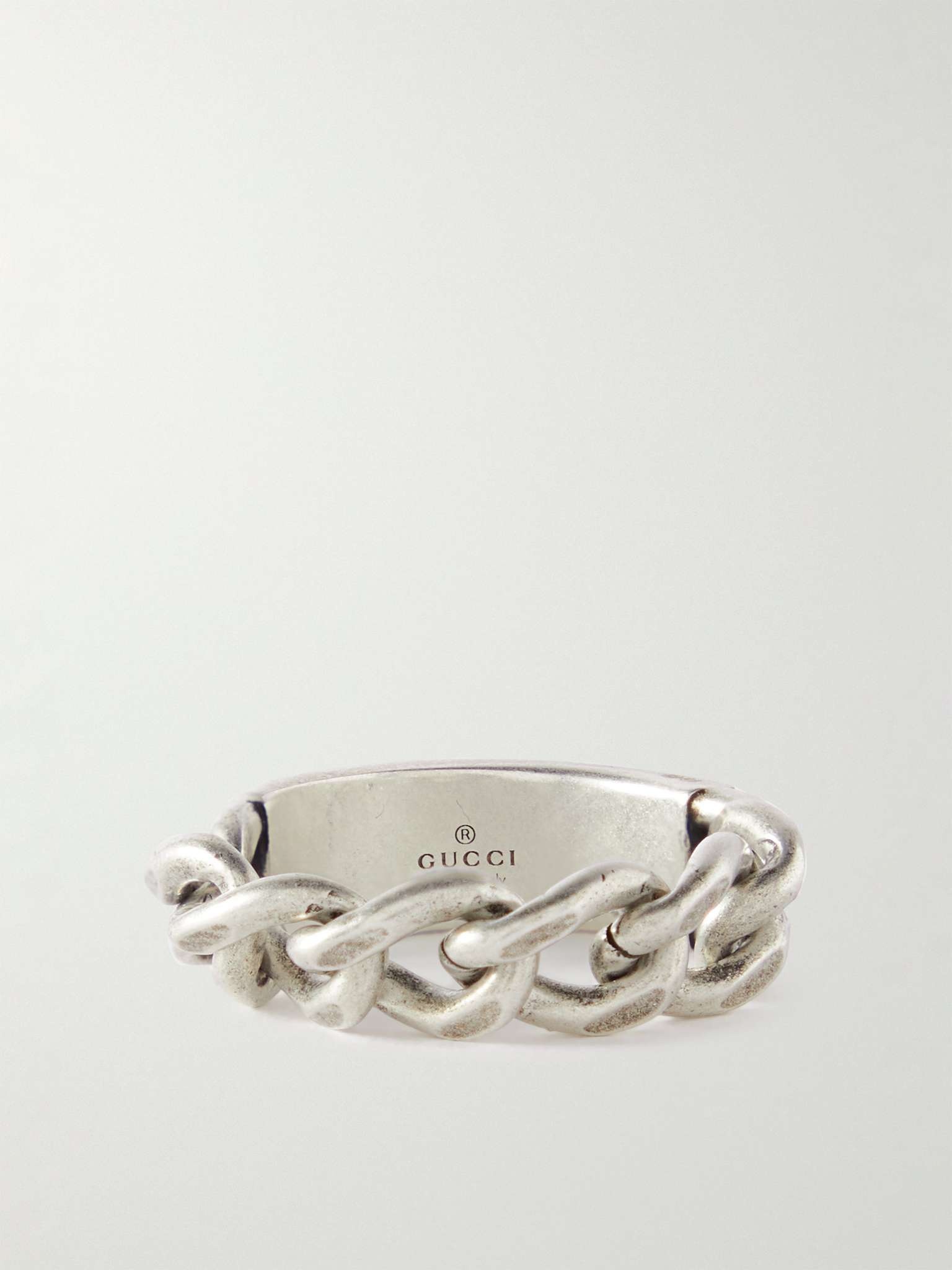 Sterling Silver and Enamel Chain Ring - 3
