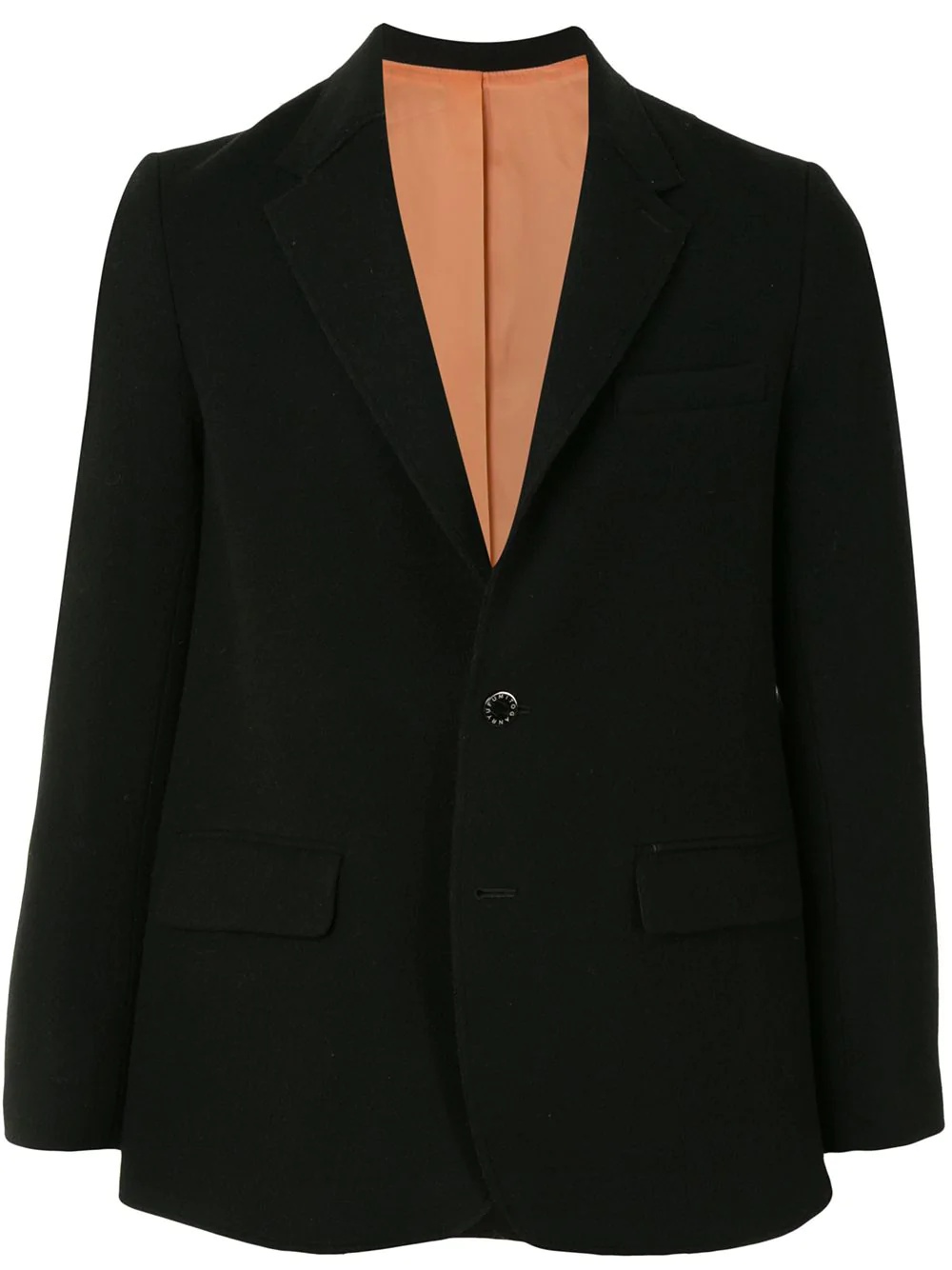 fitted single-breasted blazer - 1