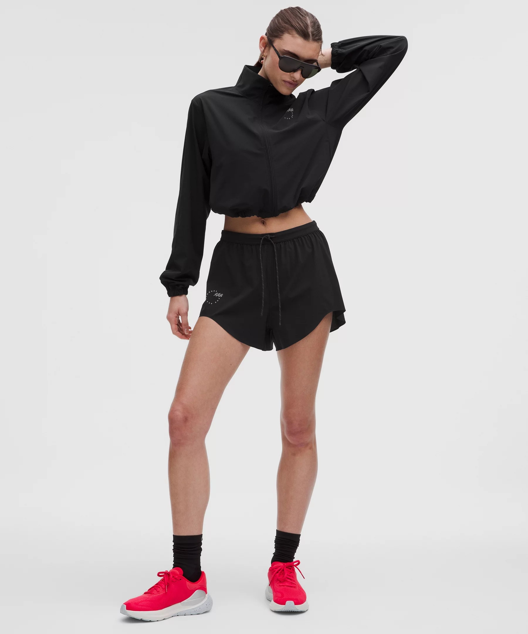 Mile Maker Run Crew Graphic Cinch-Hem Jacket - 2