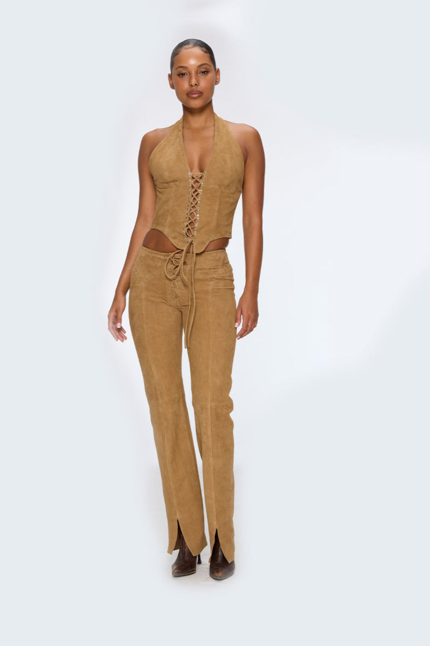 MARA CORSET - TAN SUEDE - 3