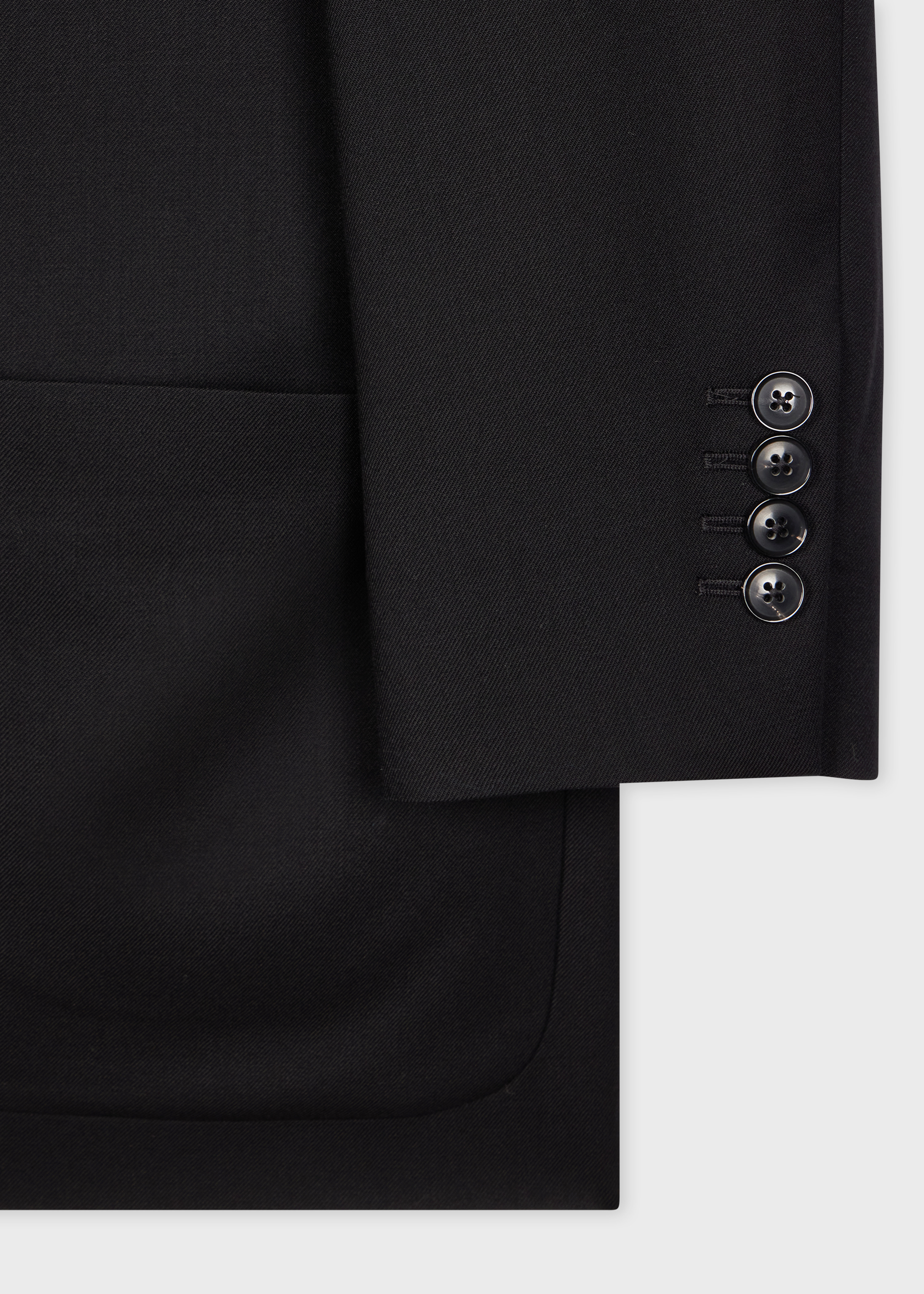 A Suit To Travel In - Black Wool Unlined Suit - 3