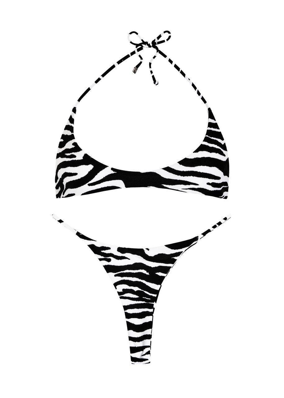 The Attico Zebra-print Bikini - 1