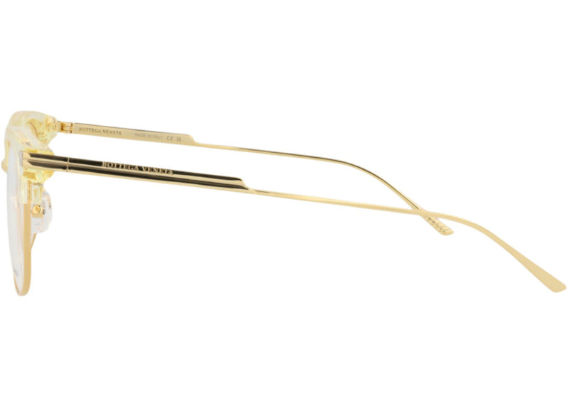 Bottega Veneta Round-Frame Acetate Optical Frames Beige Gold Transparent (BV1011OA-30008317-004) 3