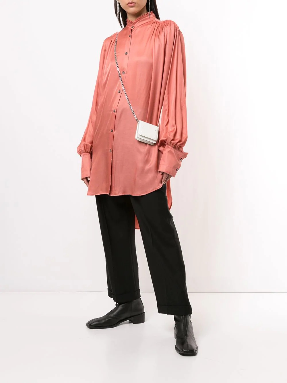 oversized gathered shirt - 2