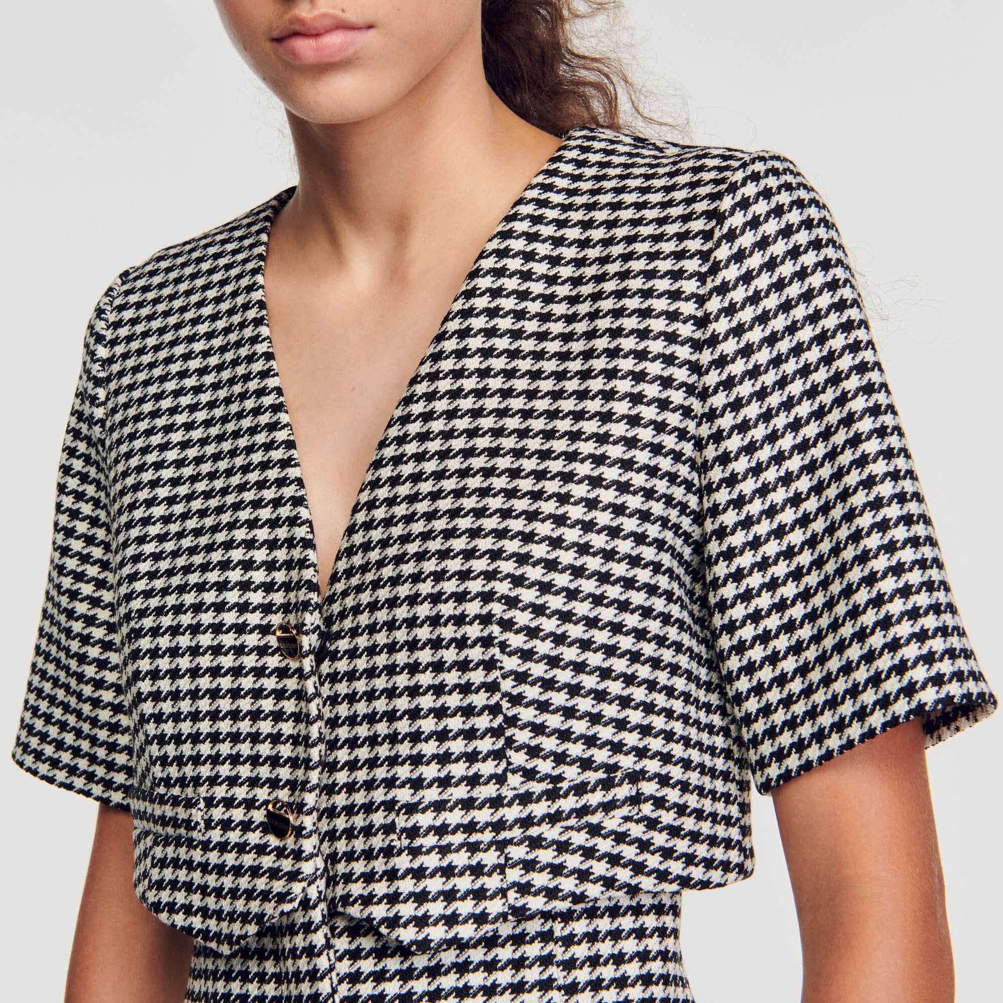 sandro★ROBE COURTE EN TWEED BICOLORE ワンピース Sandro Joie Belted Tweed Mini Dress | Neiman Marcus