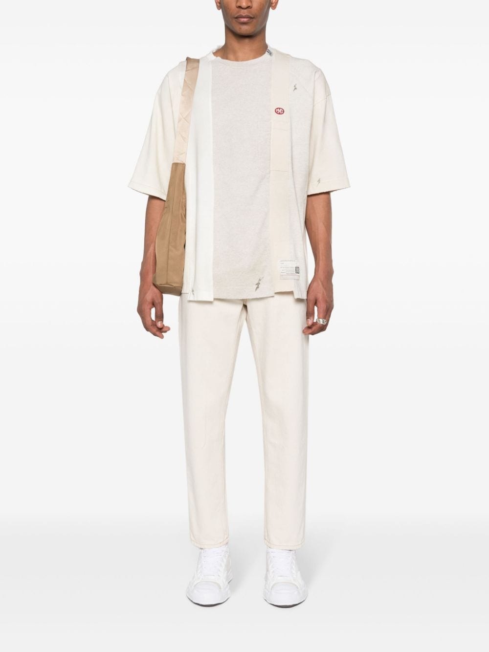 Vertical Switching cotton T-shirt - 2