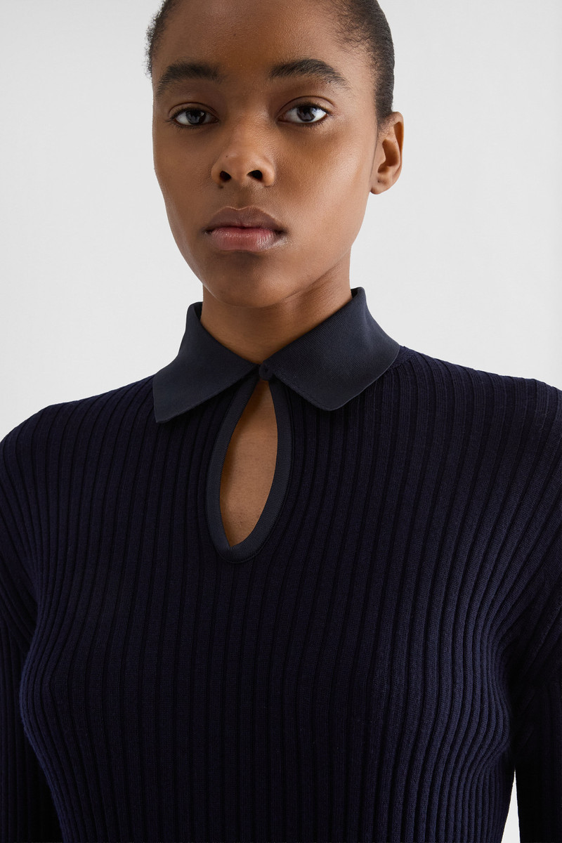 Wool Knit Polo T-Shirt 4