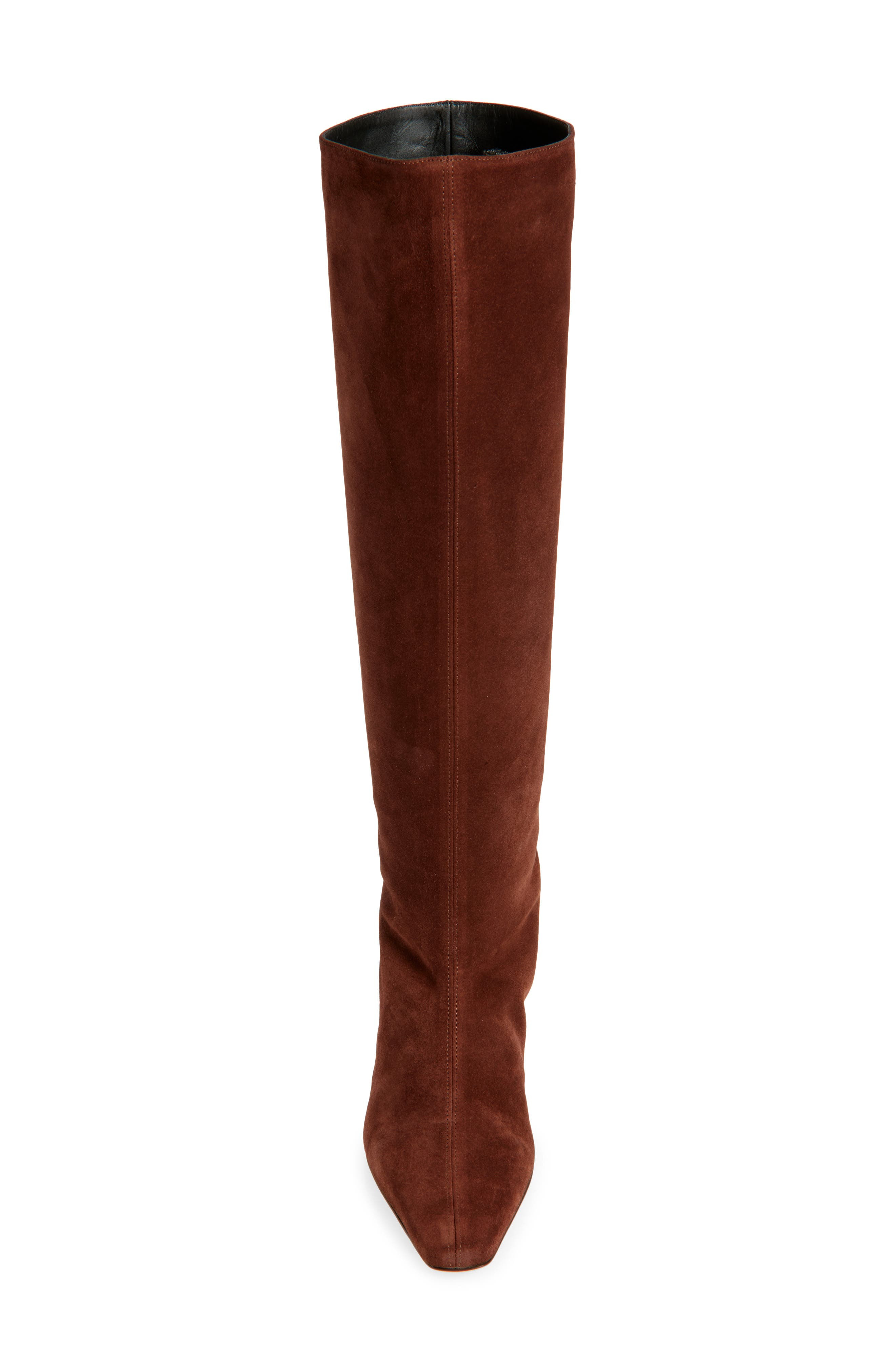 STAUD Wally Knee High Boot in Mahogany Leather at Nordstrom - 4