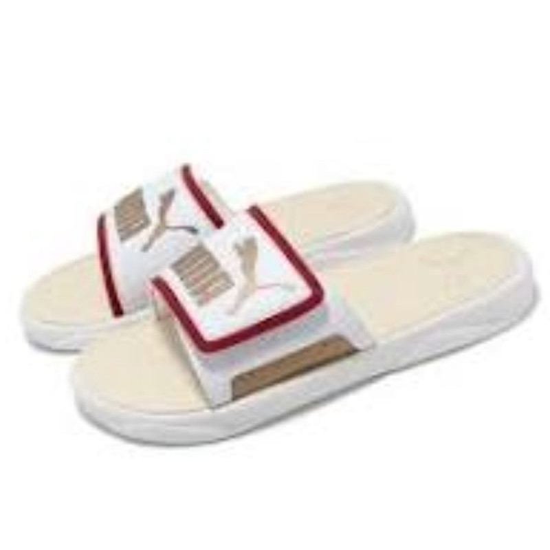 PUMA PUMA Royalcat Comfort Slides 'White Red Gold' 395423-01 outlook