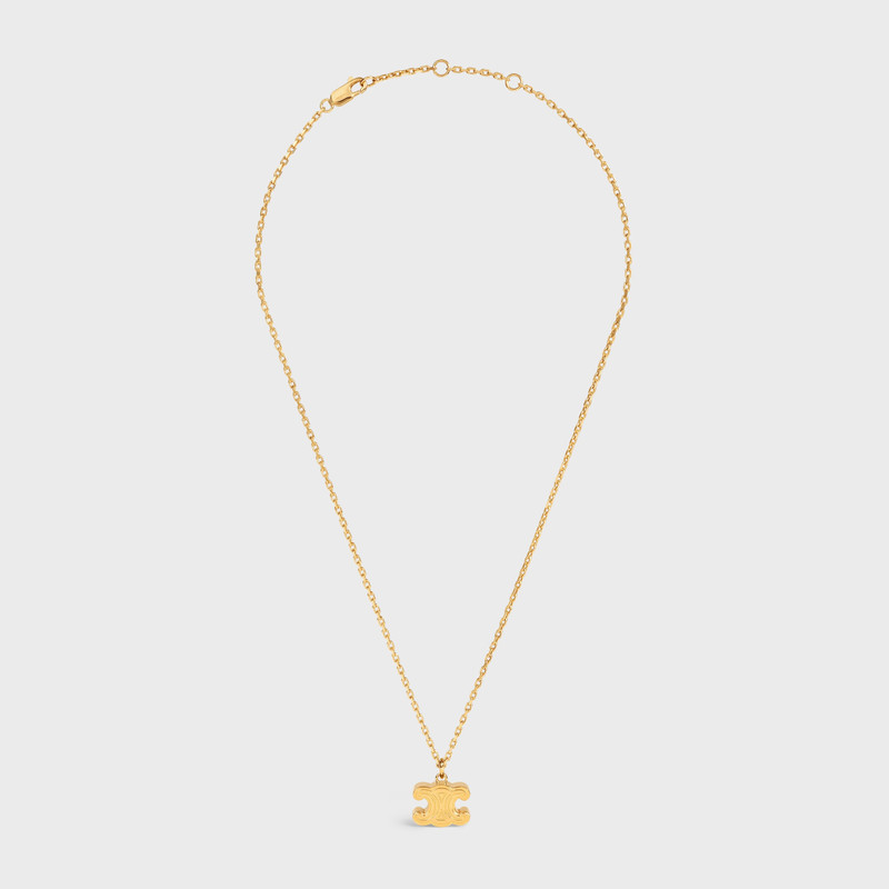CHUNKY TRIOMPHE NECKLACE IN BRASS WITH GOLD FINISH 1