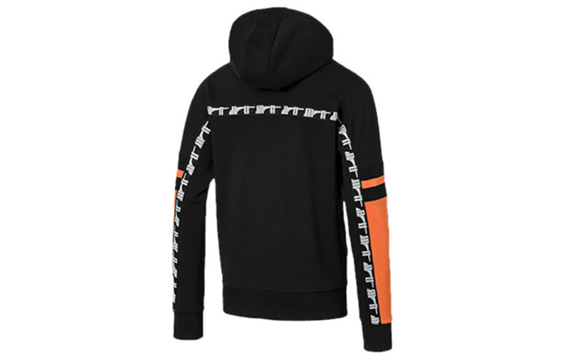 PUMA PUMA Colorblocked Half Zip Hoodie 'Black Orange White' 595880-56 outlook