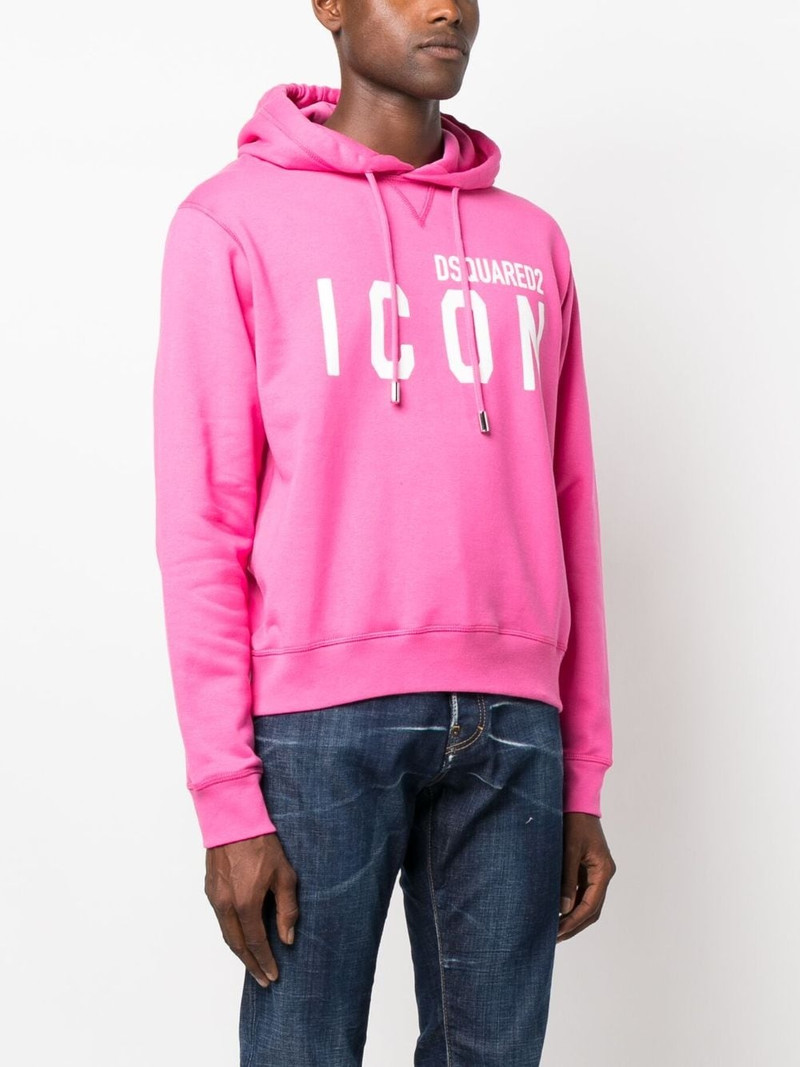 Icon-print cotton hoodie 3
