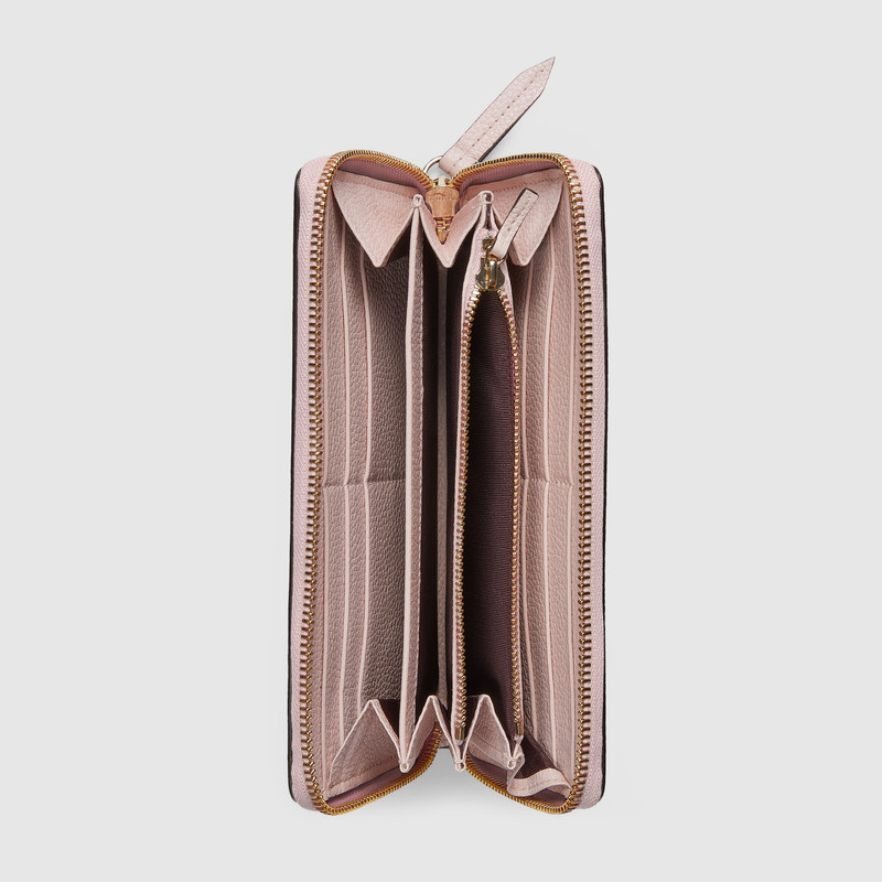 GUCCI GG Marmont bi-color zip around wallet outlook