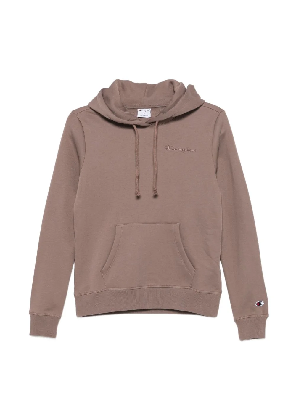 logo-embroidered drawstring hoodie - 1