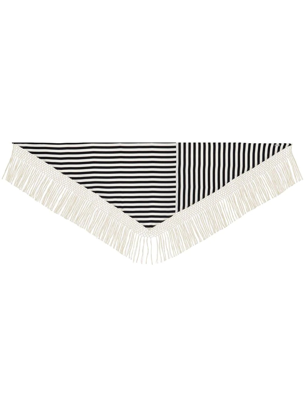 striped triangle silk scarf - 1