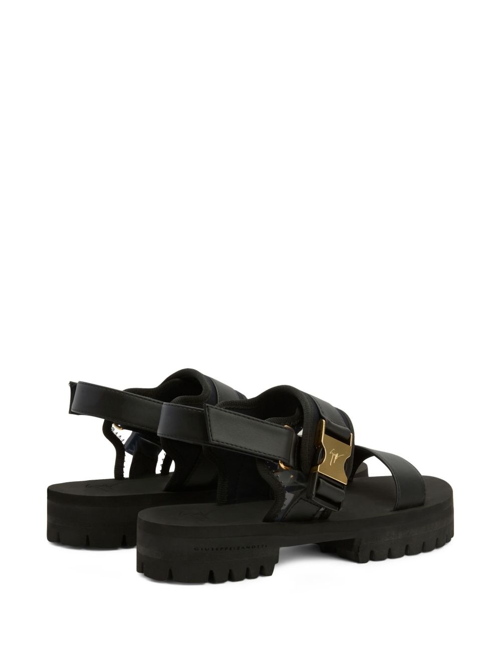 Mederic logo-buckle leather sandals - 3