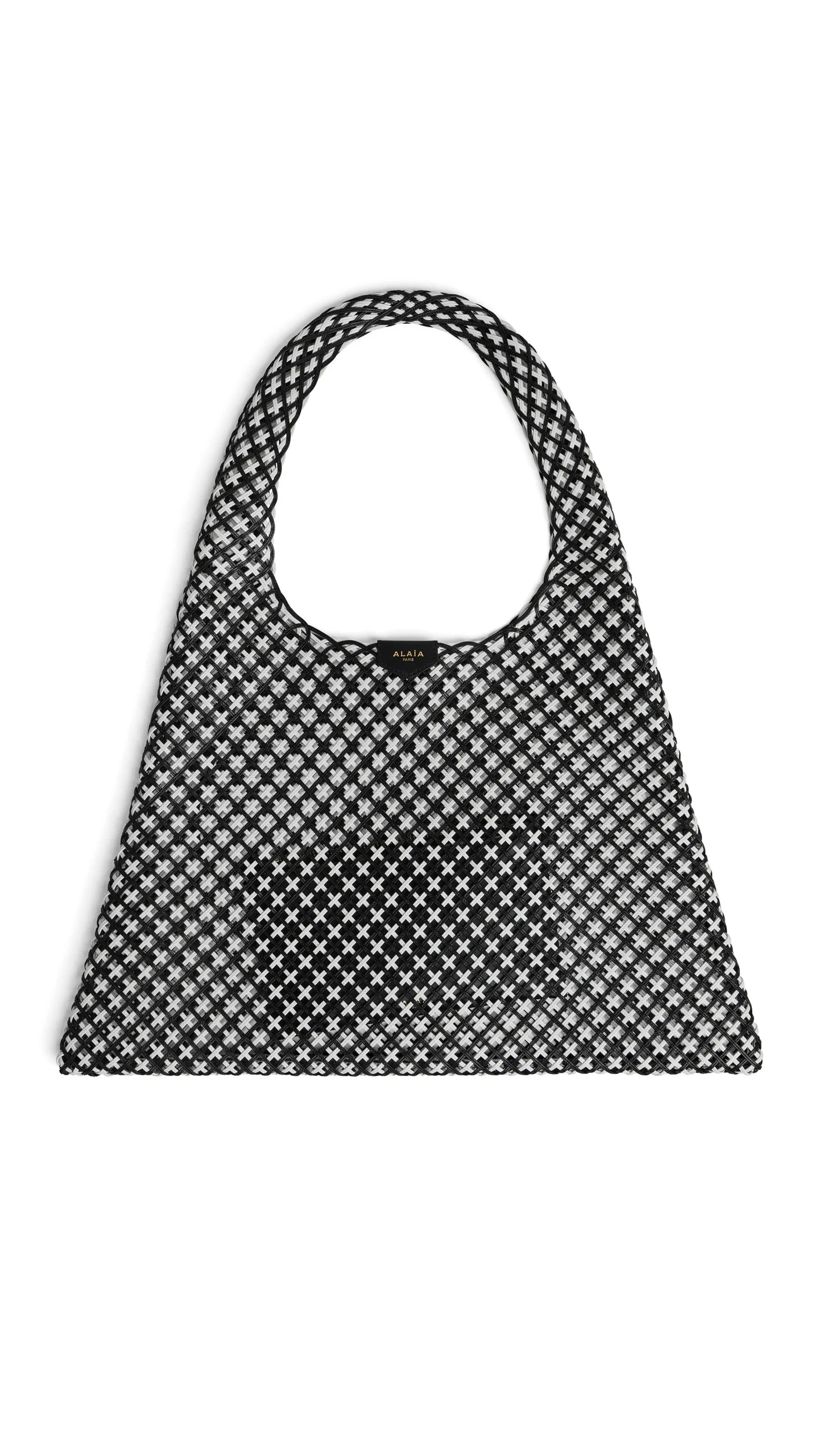 ONE PIECE HOBO BAG IN LEATHER NET - 1