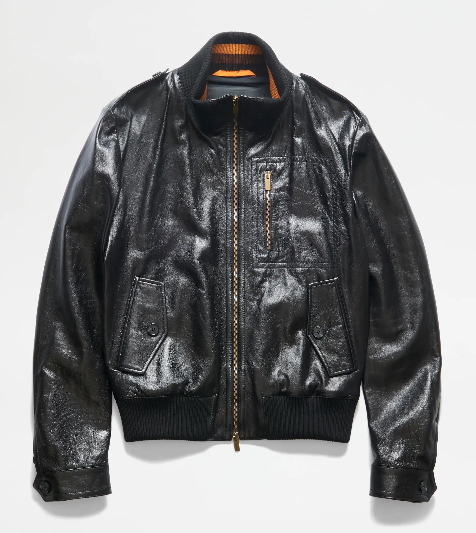 BOMBER IN LEATHER - BLACK - 1