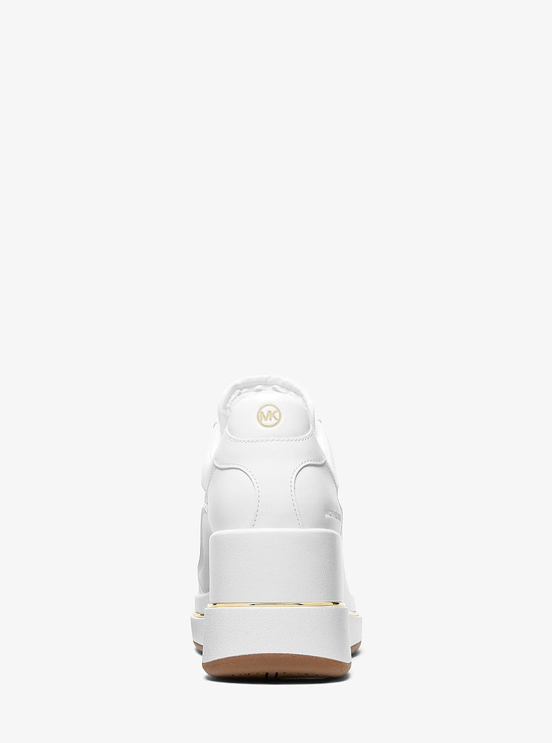 Emmy Leather and Mesh Wedge Trainer 3