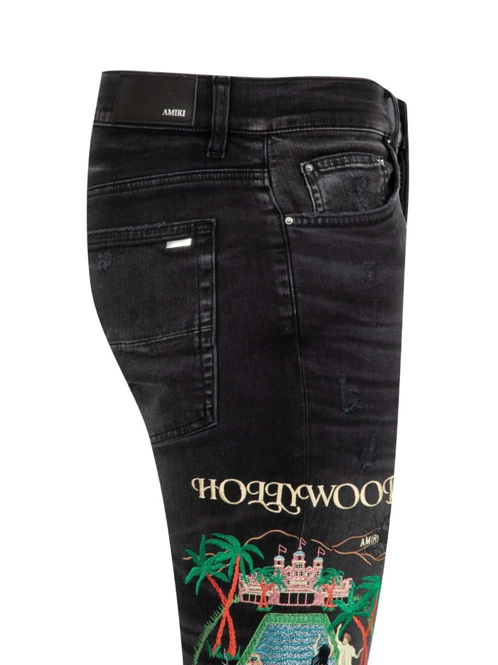 Sinners embroidered skinny jeans - 3