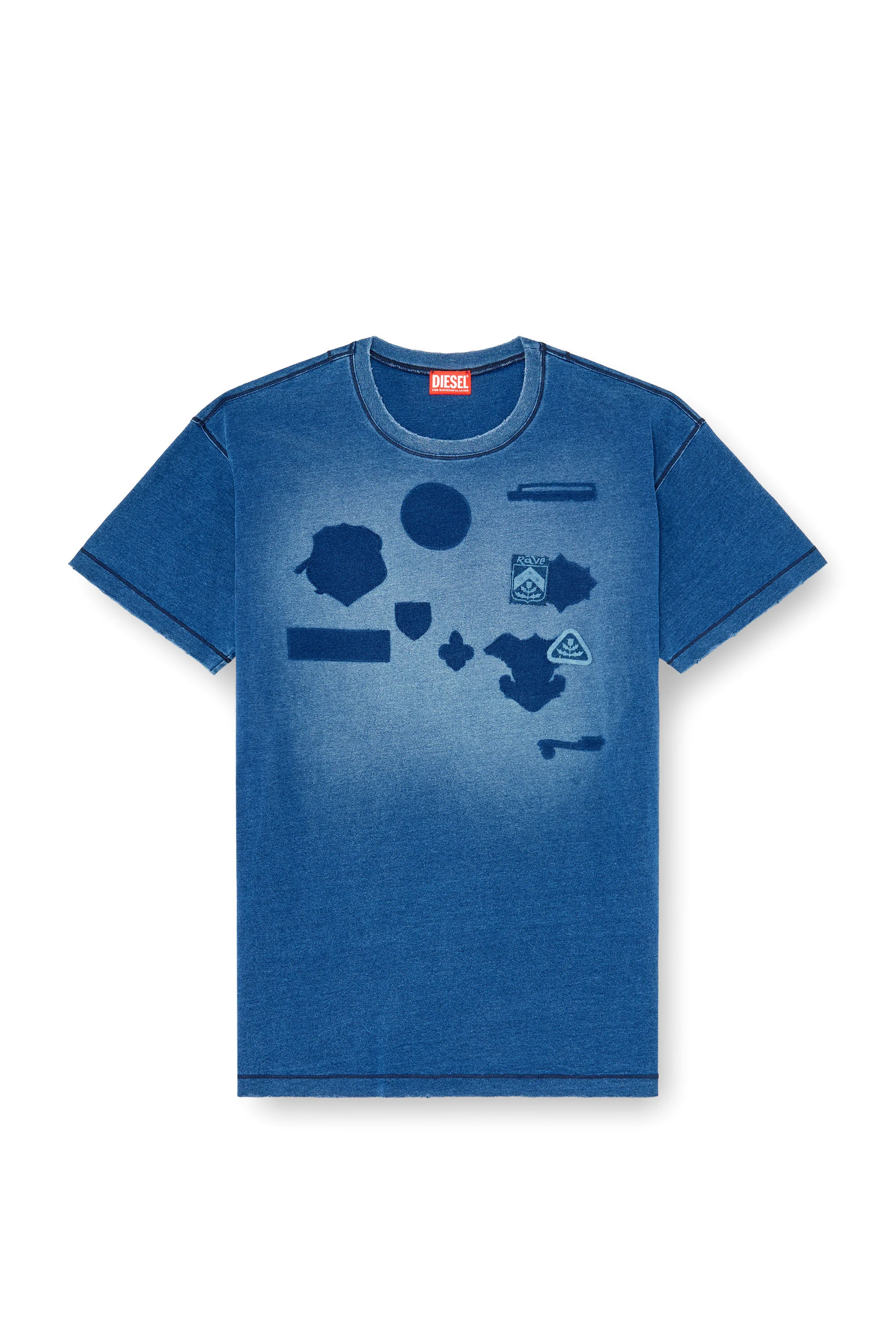 T-SHIRT WITH SHADOW-EFFECT PATCHES - 1