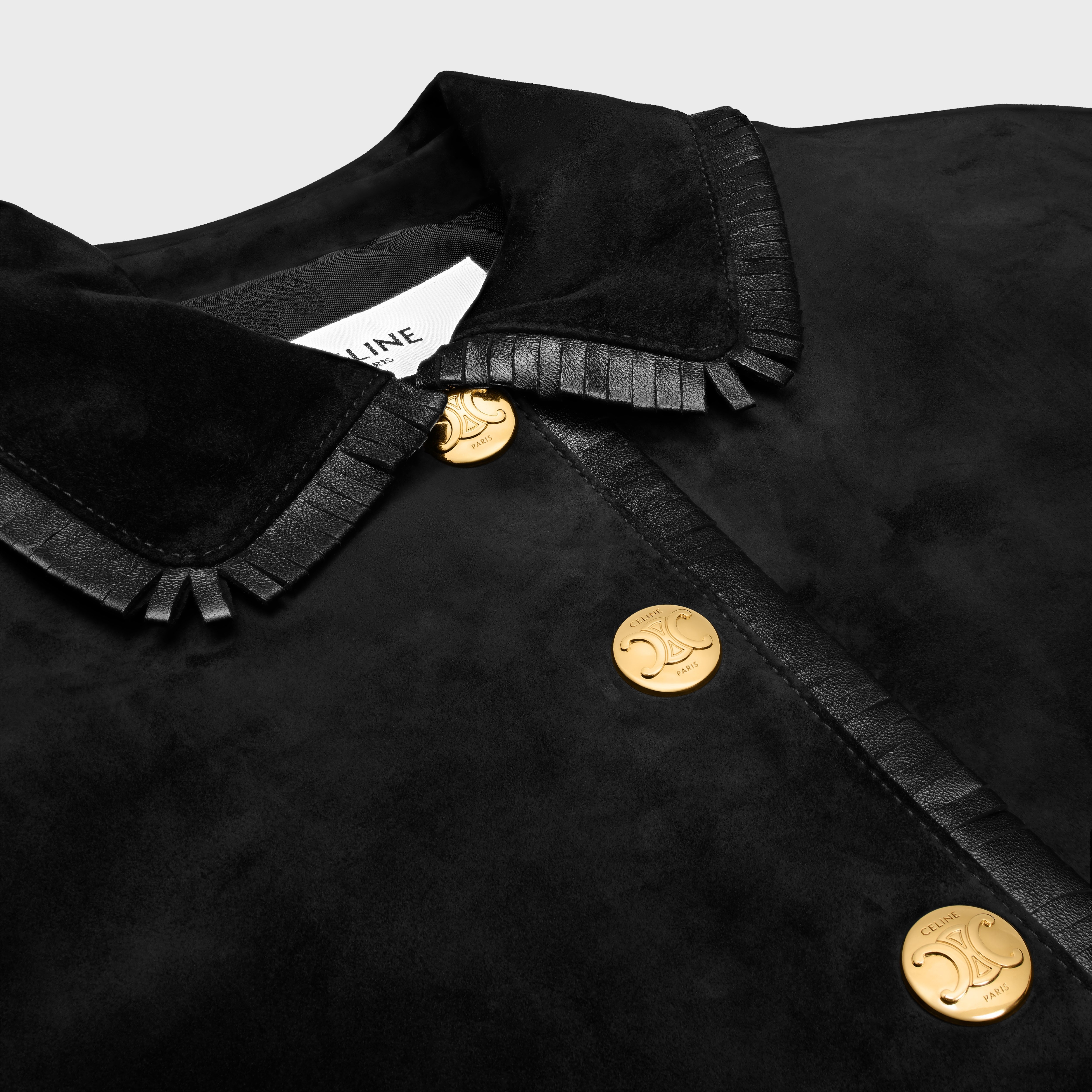 straight blouson jacket IN SUEDE - 3