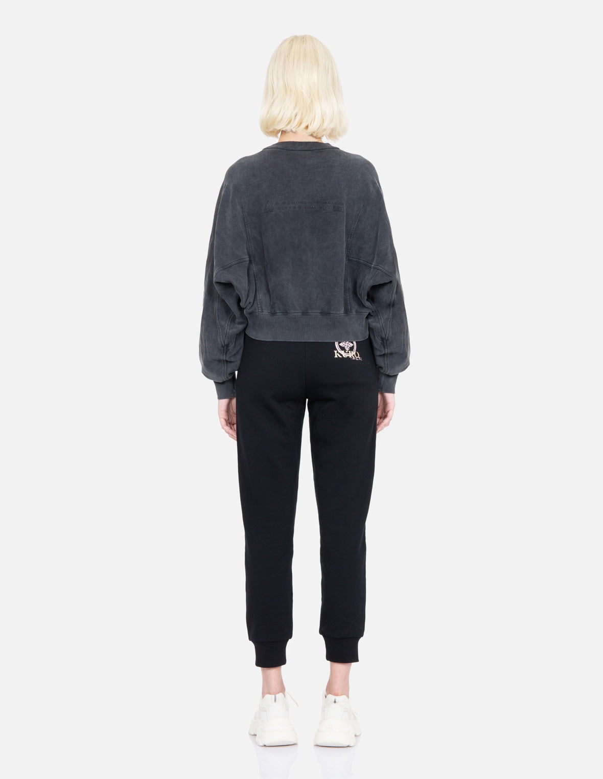 Embossed Slogan Cropped Sweatshirt - 6