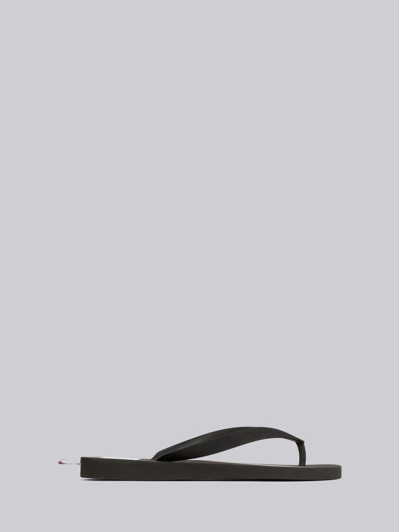 Black Molded Rubber Stripe Flip Flop 1