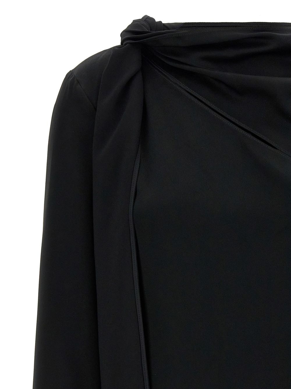 bow-detail draped blouse - 3