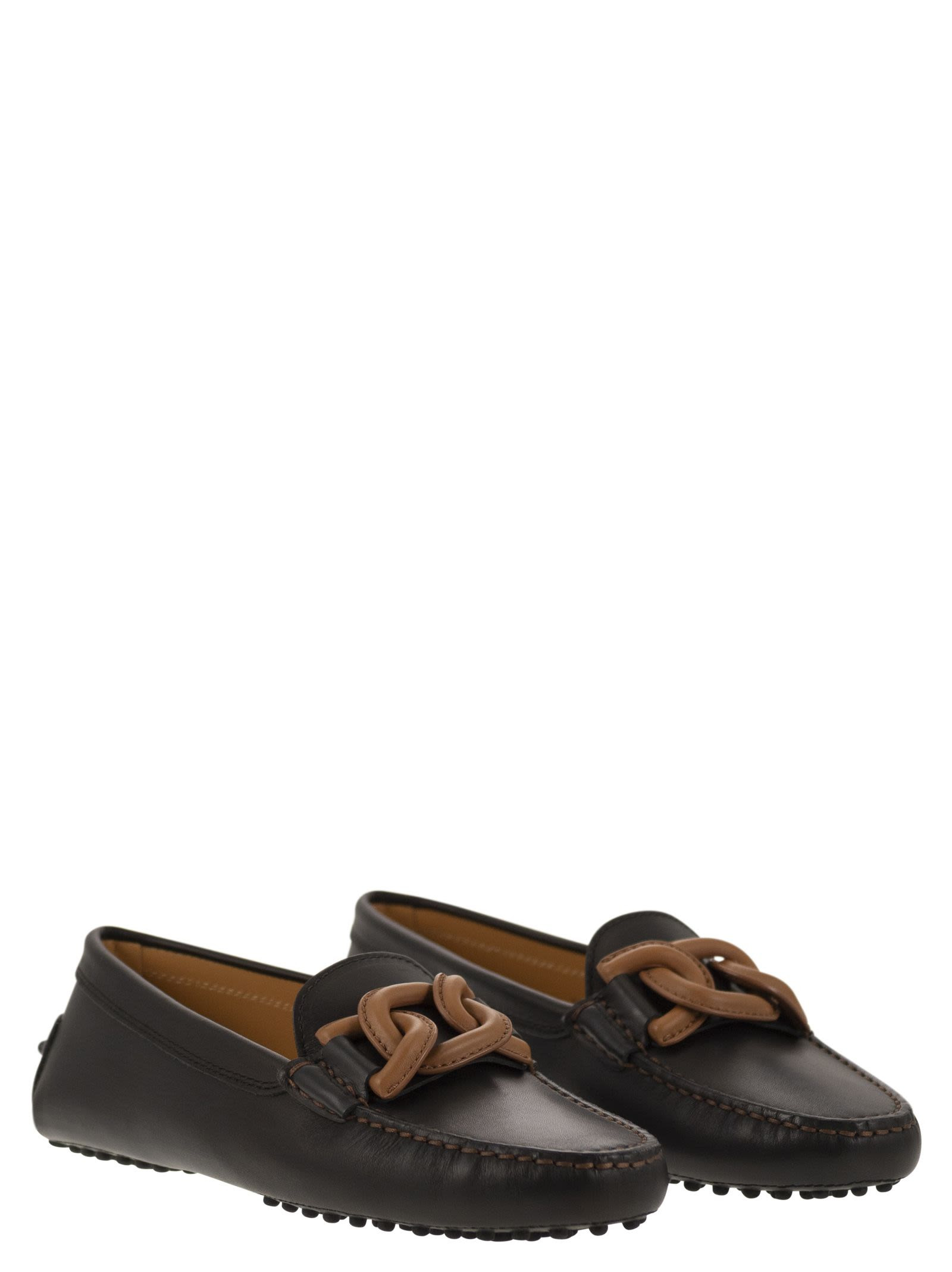 Tod's Women Moccasin With Leather Chain - 4