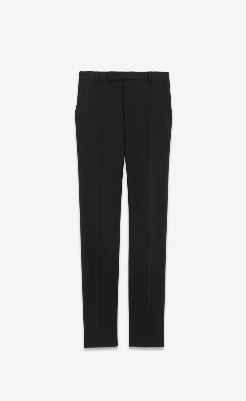 high-waisted pants in faille - 1