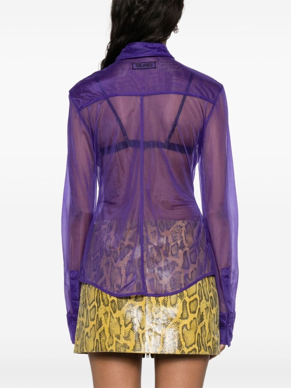 Elton semi-sheer shirt - 4